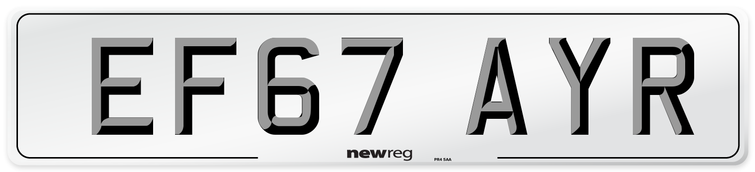 EF67 AYR Number Plate from New Reg